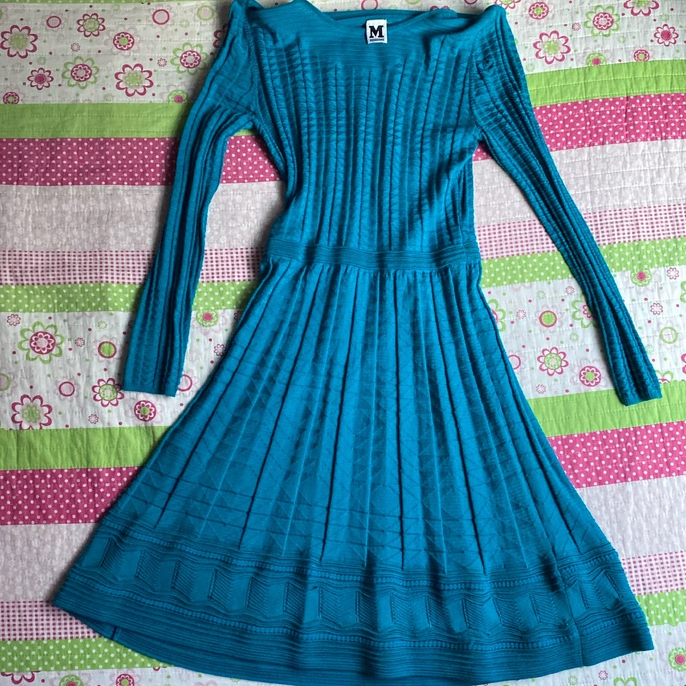 𝜗𝜚⋆₊˚ Missoni authentic teal dress